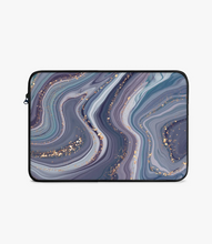 Load image into Gallery viewer, Abstract Liquid Marble Glitter Laptop Sleeve
