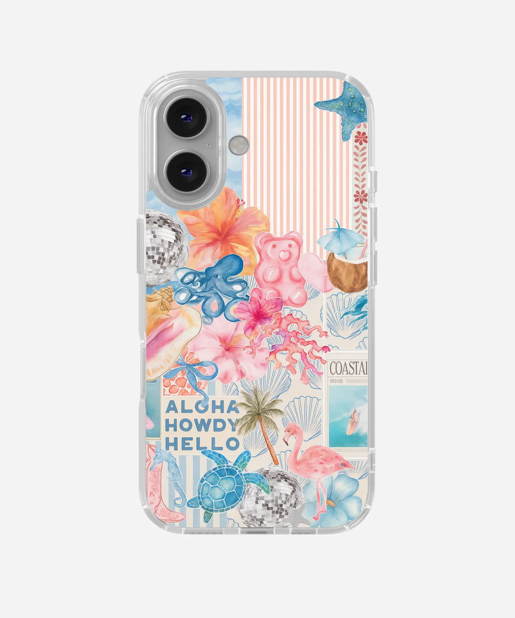 Aloha Paradise Clear Silicone Phone Case