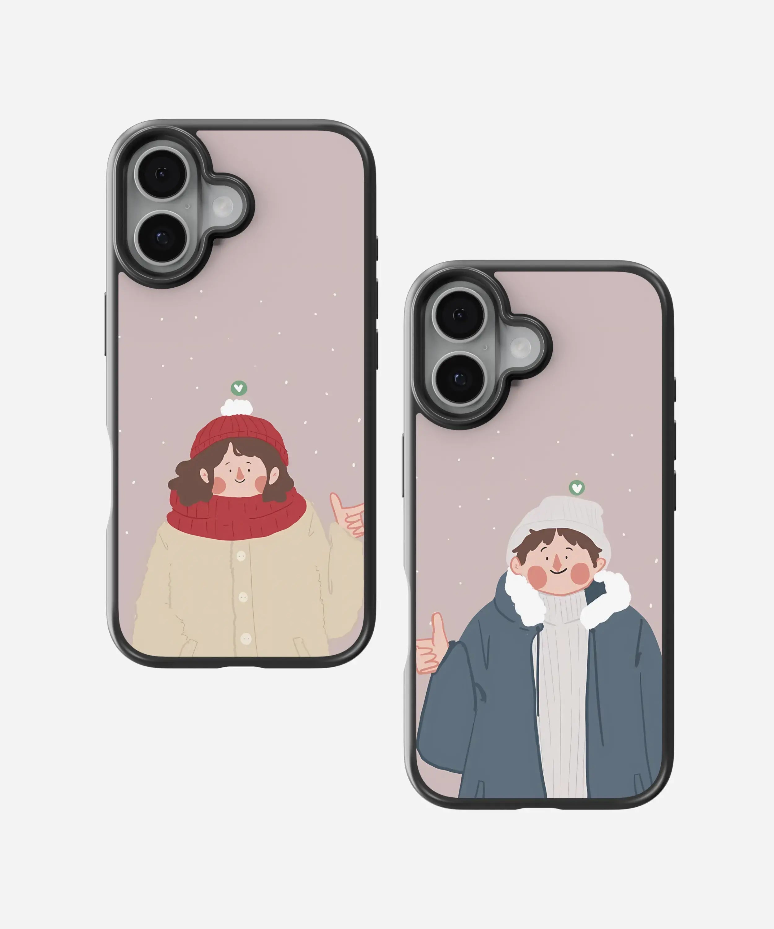 Beanies & Blush Couple Hybrid  Matte  Case