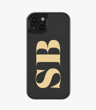 Load image into Gallery viewer, Big Initial Customized Premium Leather Phone Case
