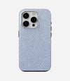 Blue Spiral Lines Glossy Armoured Case
