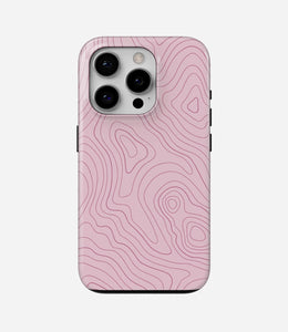 Blush Topo Lines Glossy Armoured Case