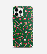 Load image into Gallery viewer, Candy Cane Christmas Hard Phone Case

