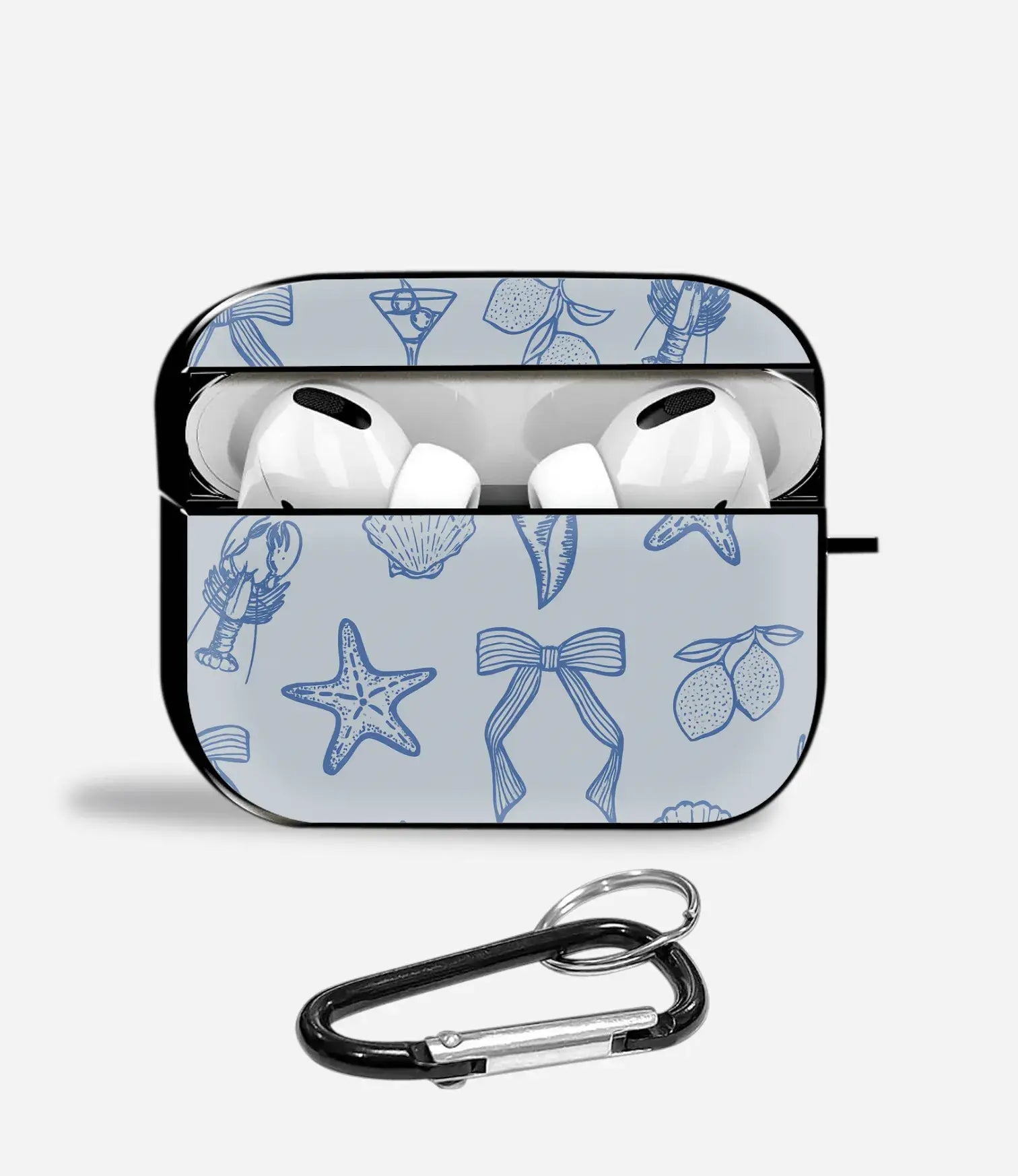 Coastal Bowties Aipods Glass Case