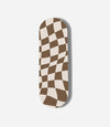 Coffee Brown Checkered Print Pop Slider