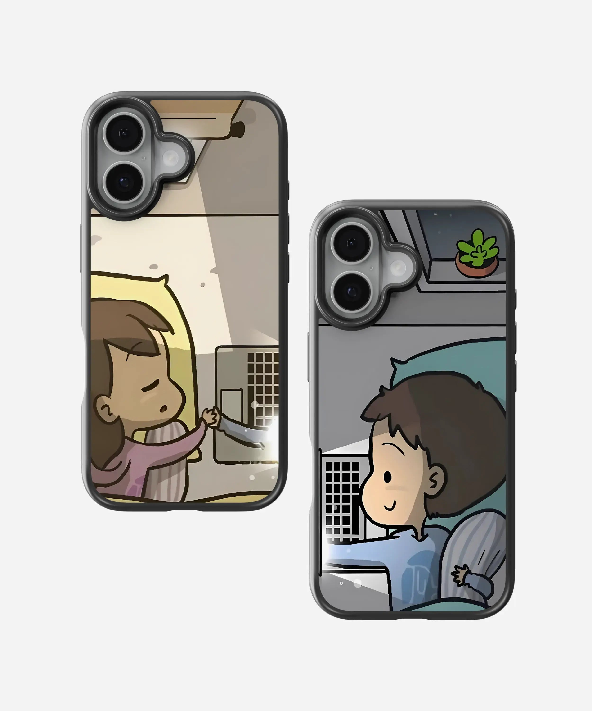 Connected at Night Couple Hybrid Matte Case
