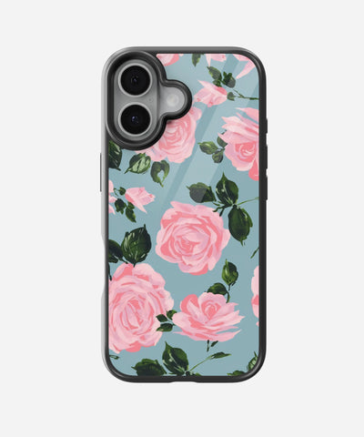 Cottage Bloom Floral Glass Case