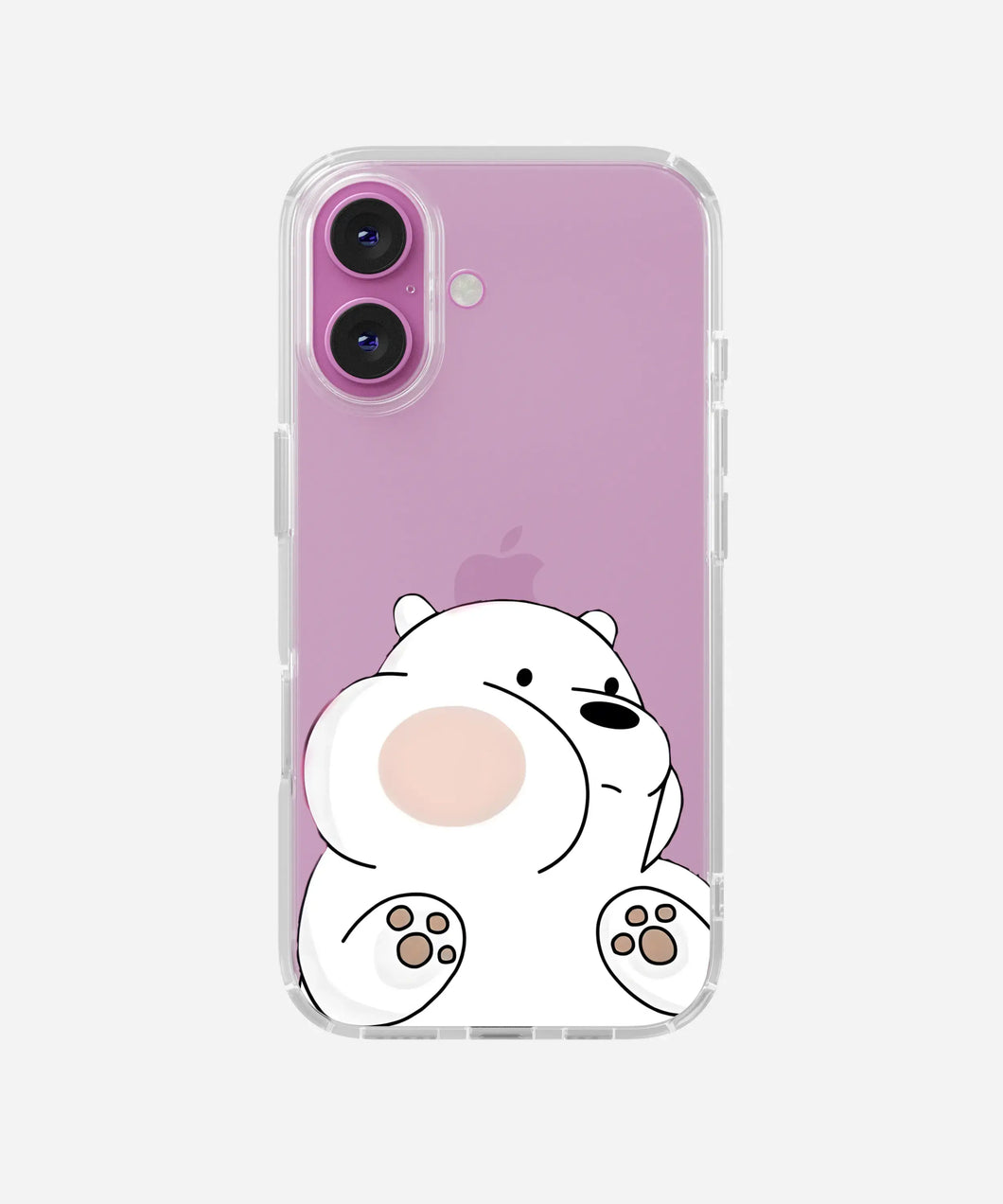 Cute Bear Clear Silicone Phone Case