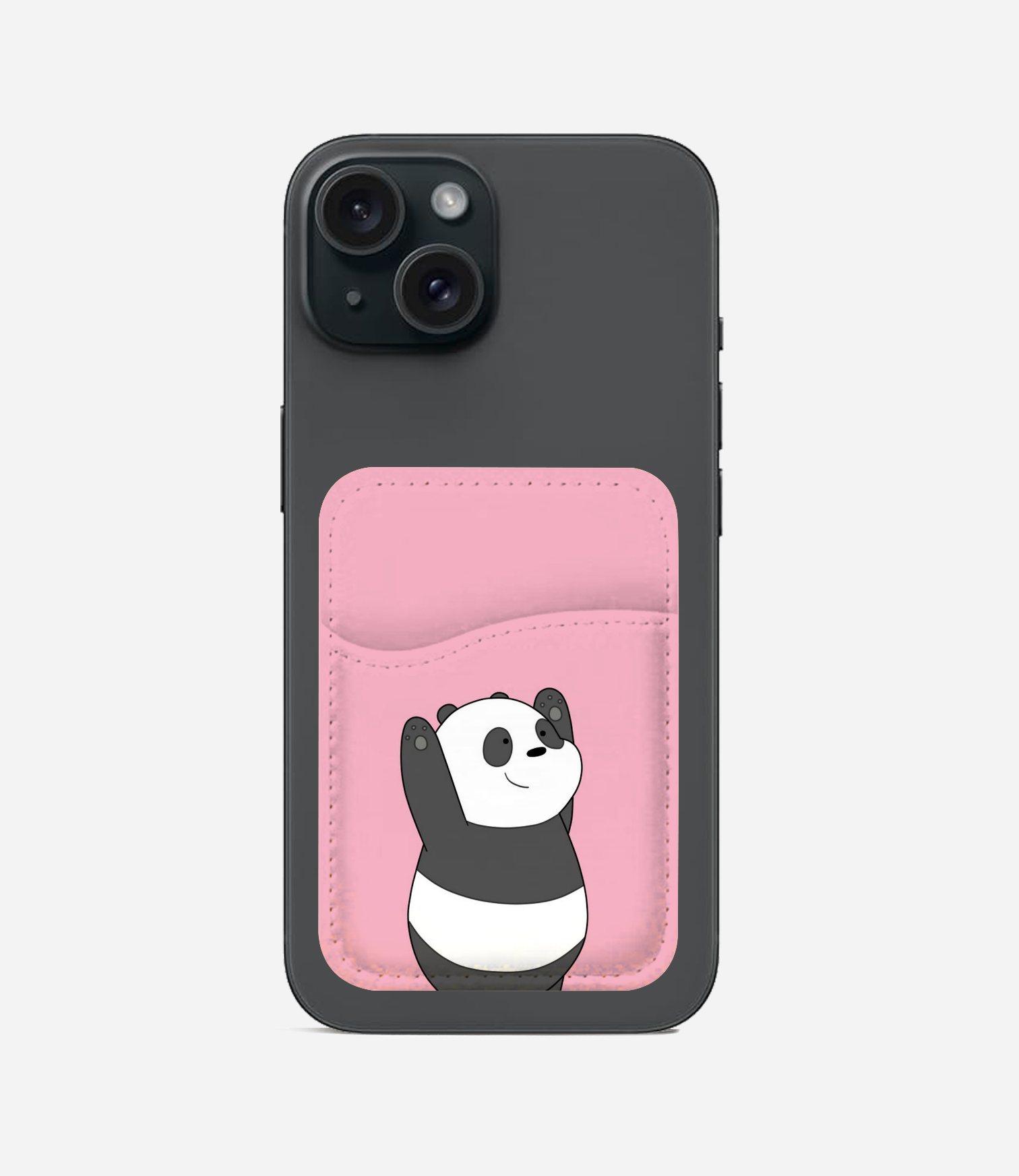 Pink Panda Phone Wallet - Main Image