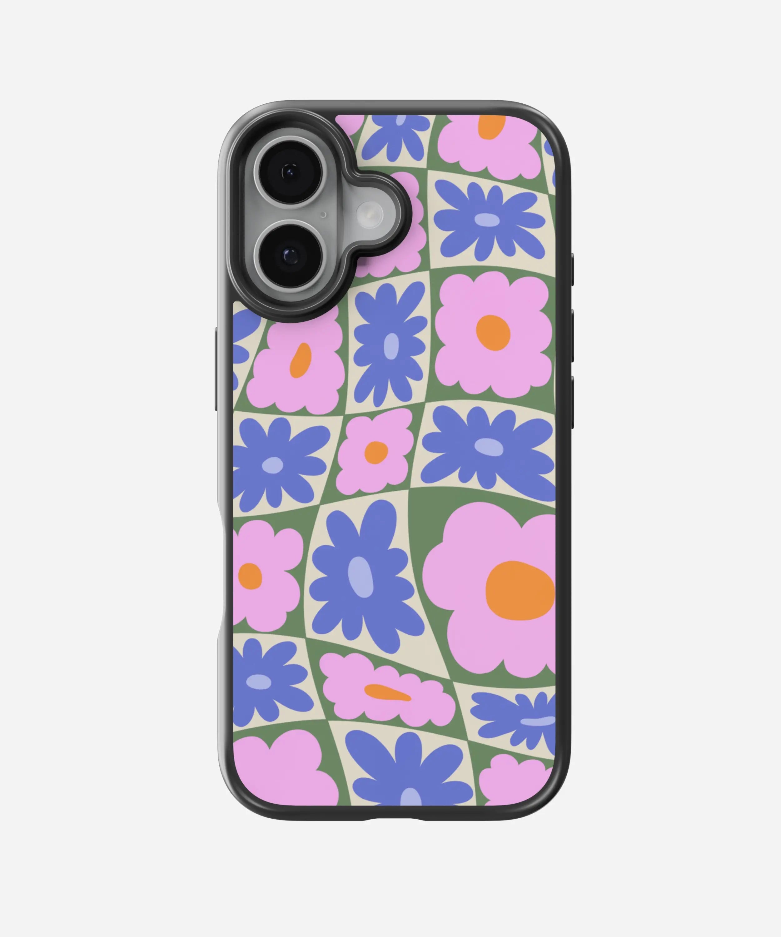 Daisy Swirl Floral Glass Case