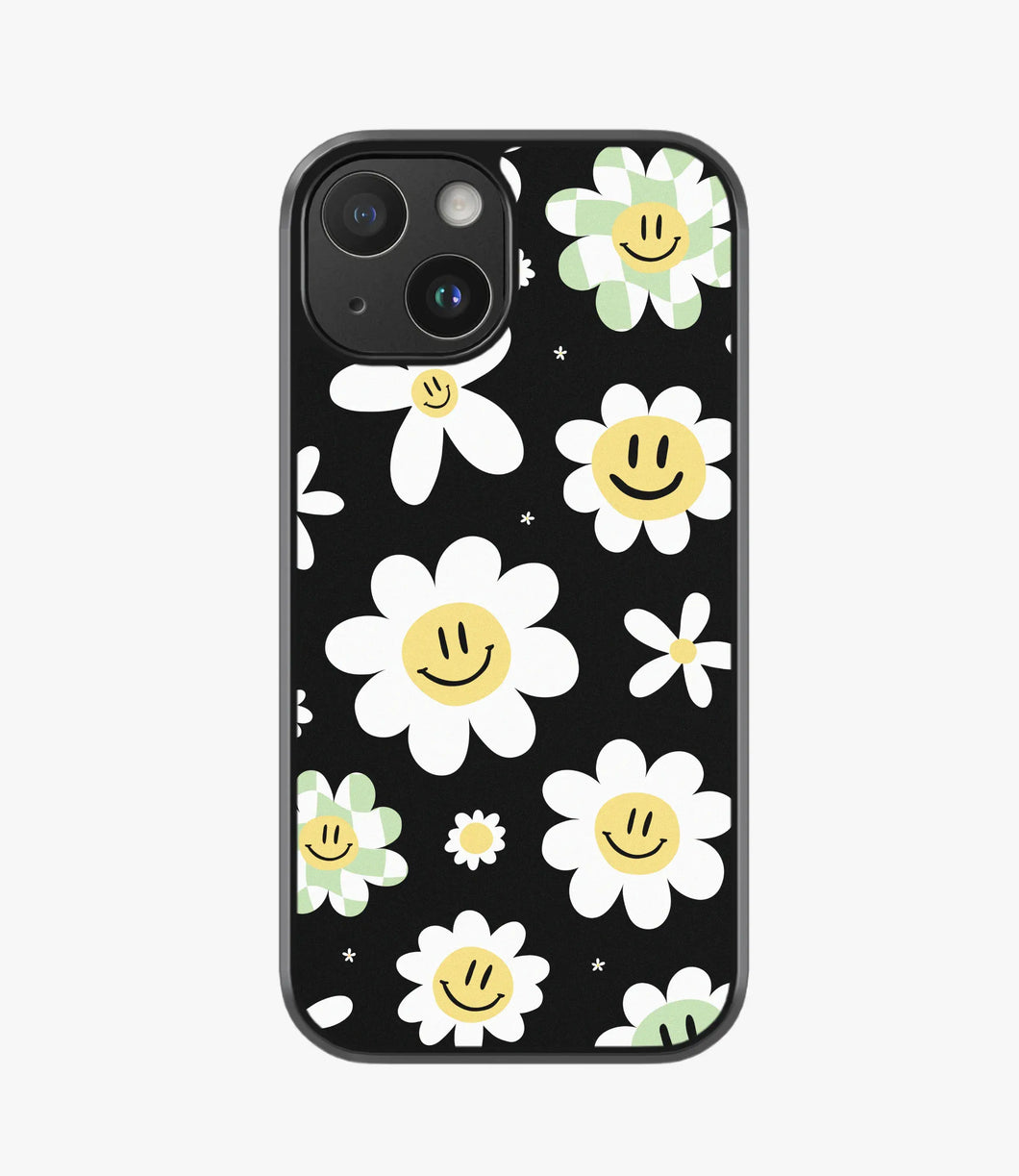 Floral Daisy White Hybrid Phone Case
