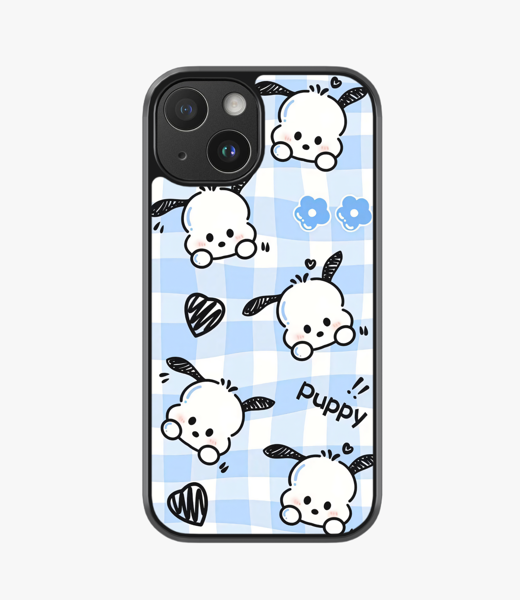 Gingham Pup Hybrid Matte Case