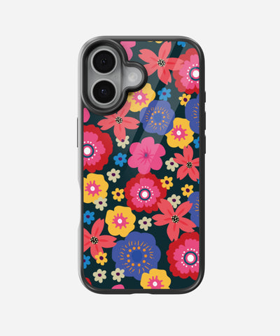 Colorful Spring Bouquet Floral Glass Case