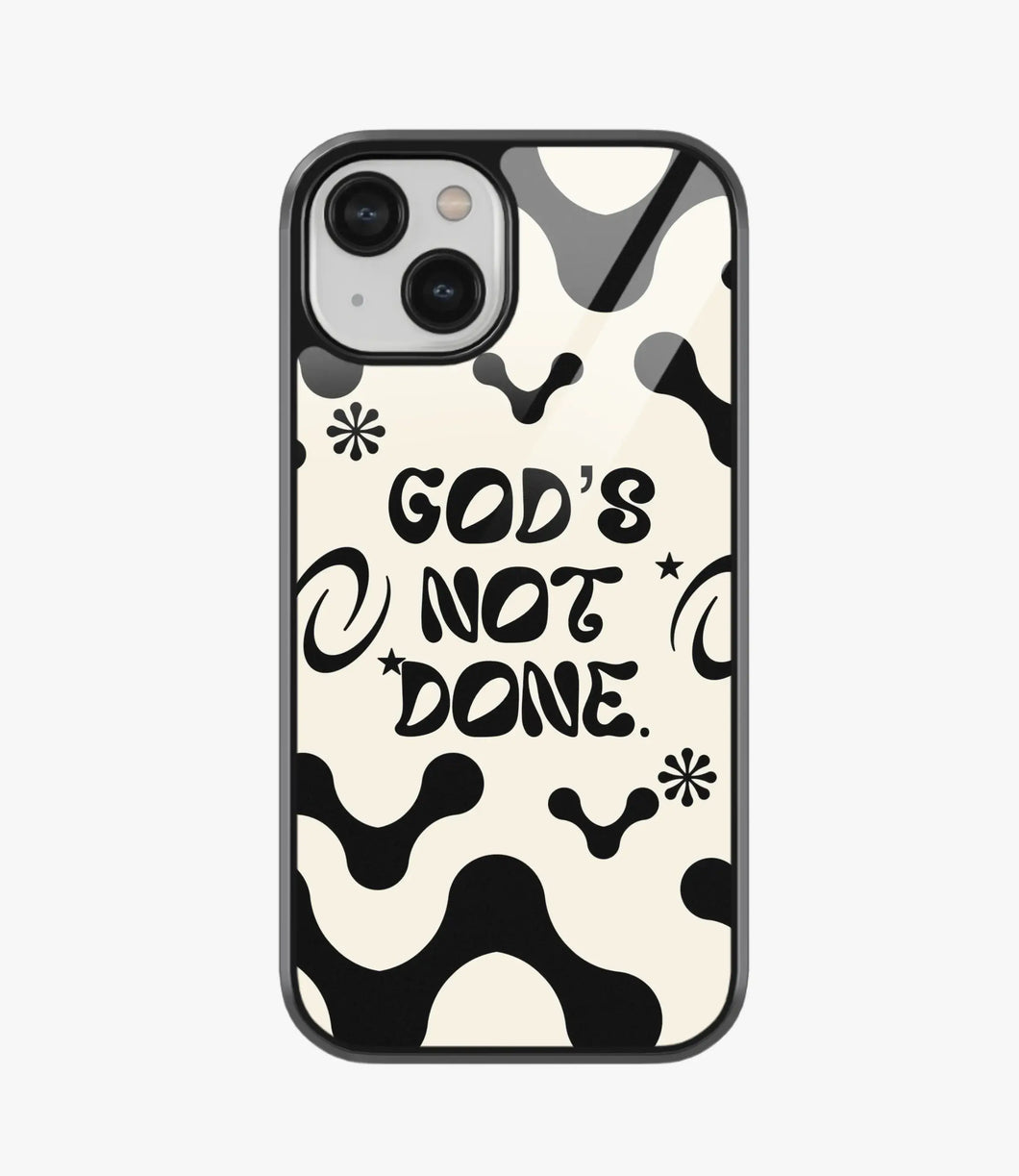 God's Not Done Glass Case