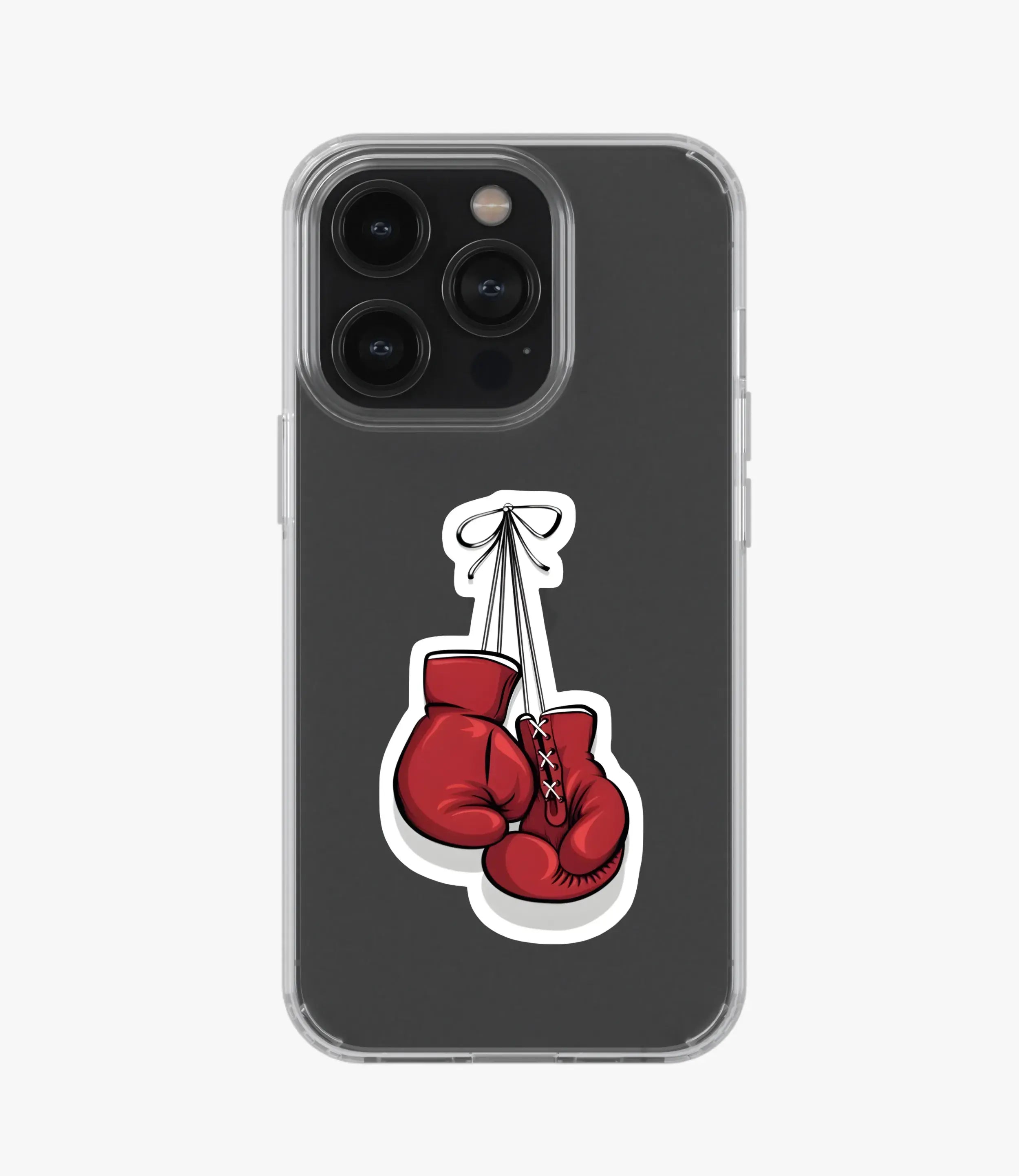 Hanging Red Boxing Gloves Silicone Phone Case