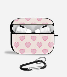 Heart Grid Aipods Glass Case