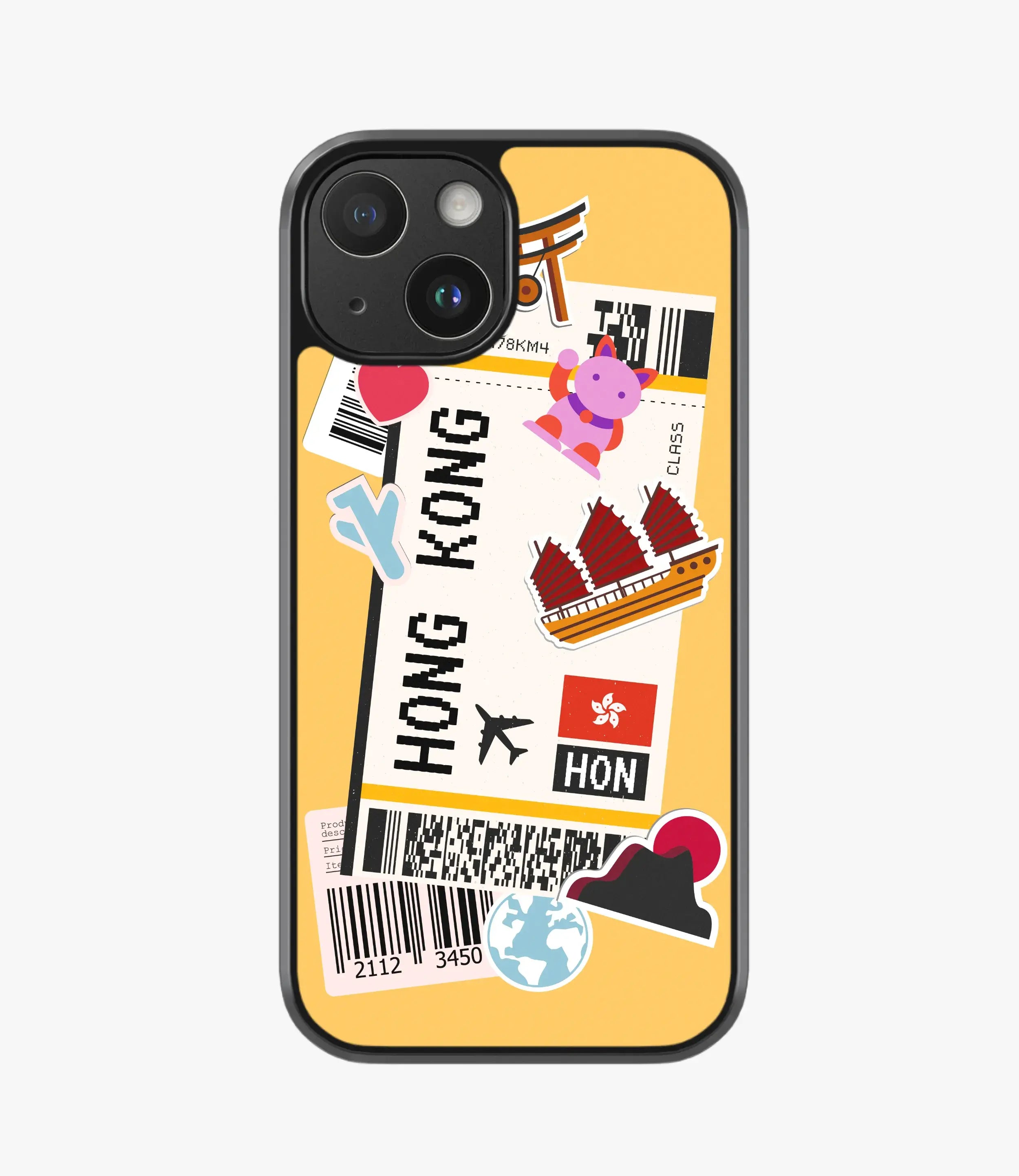 Hong Kong Boarding Pass Hybrid Matte Case