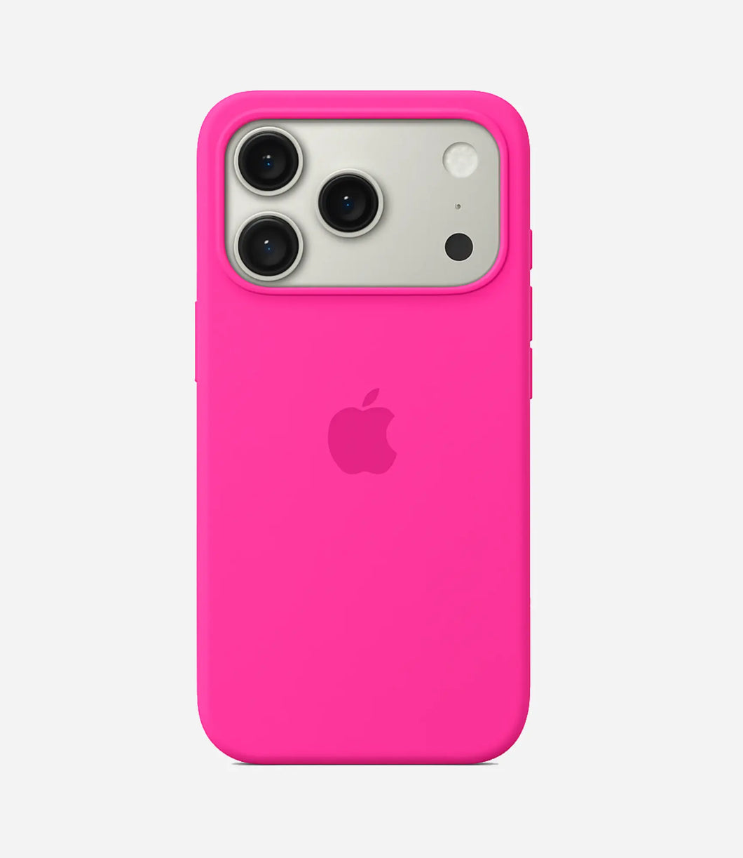 Solid Hot Pink Soft Silicone iPhone Case