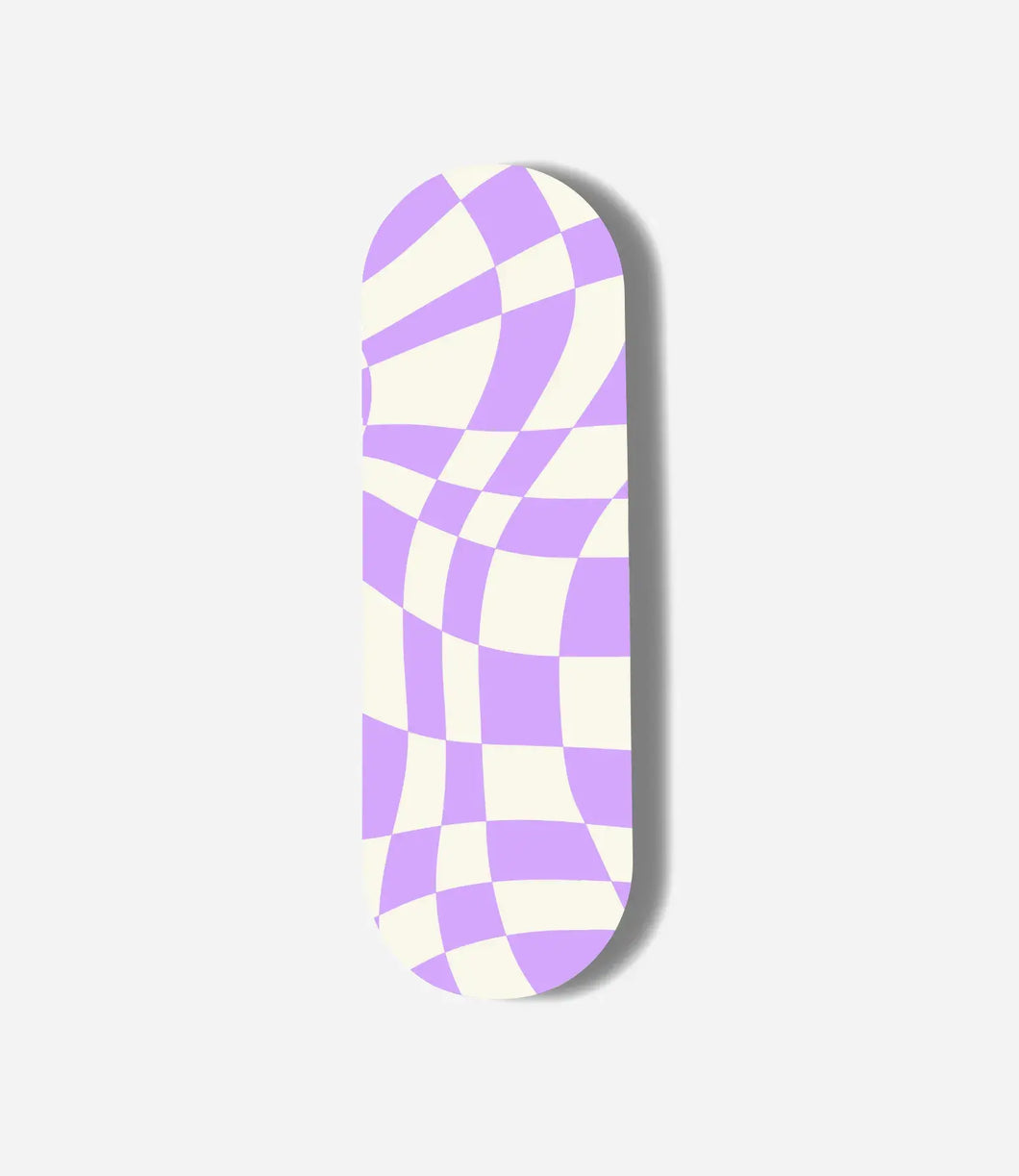 Lavender Checkered Print Pop Slider
