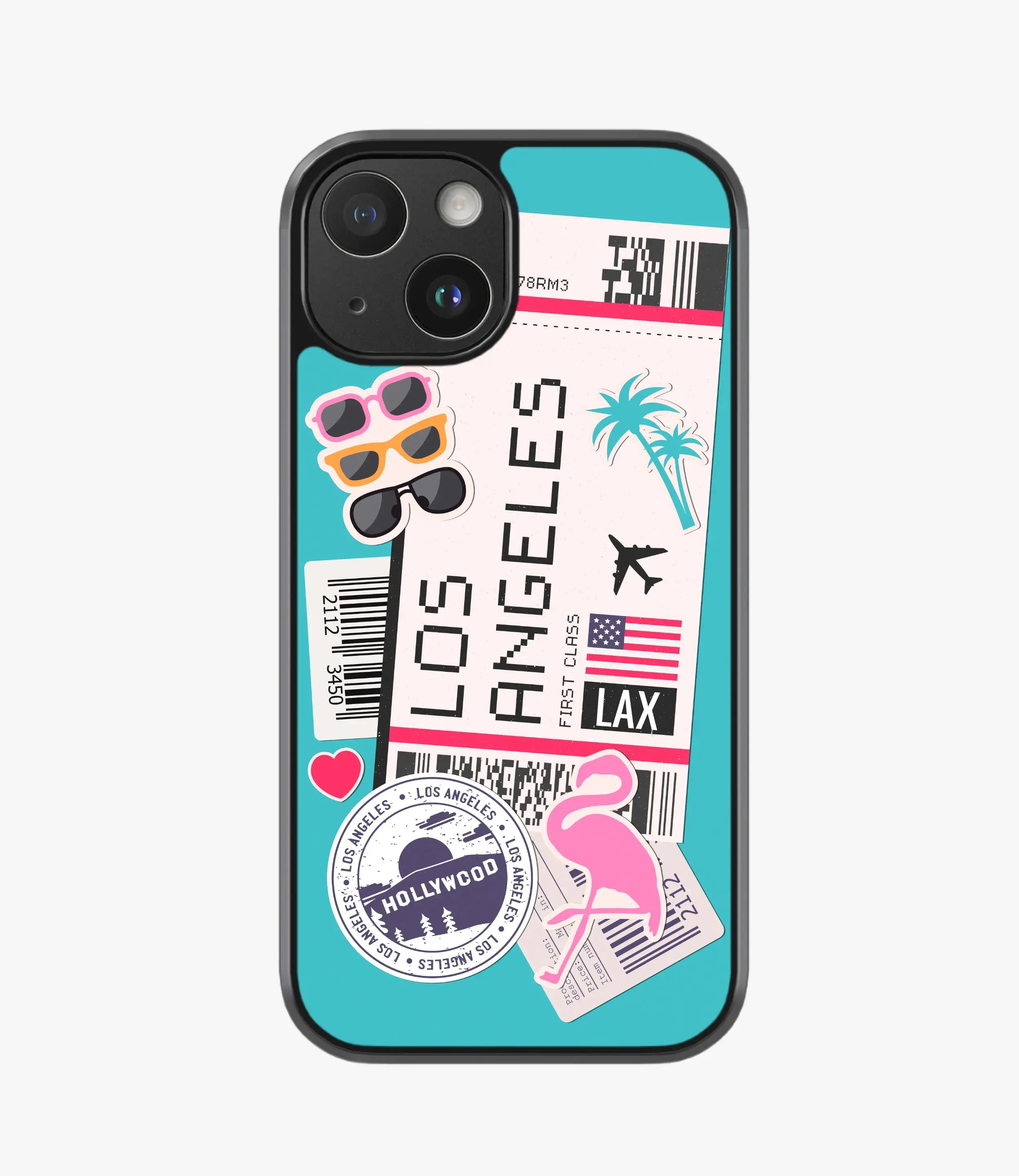 Los Angeles Boarding Pass Hybrid Matte Case