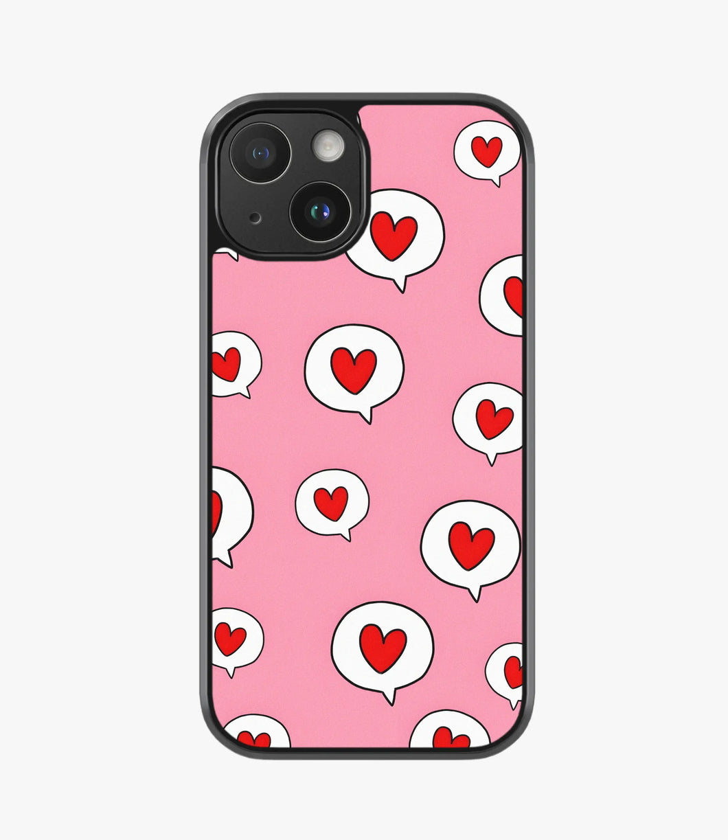 Love Heart Bubble Hybrid Matte Case