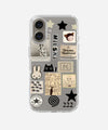 Midnight Static Clear Silicone Phone Case
