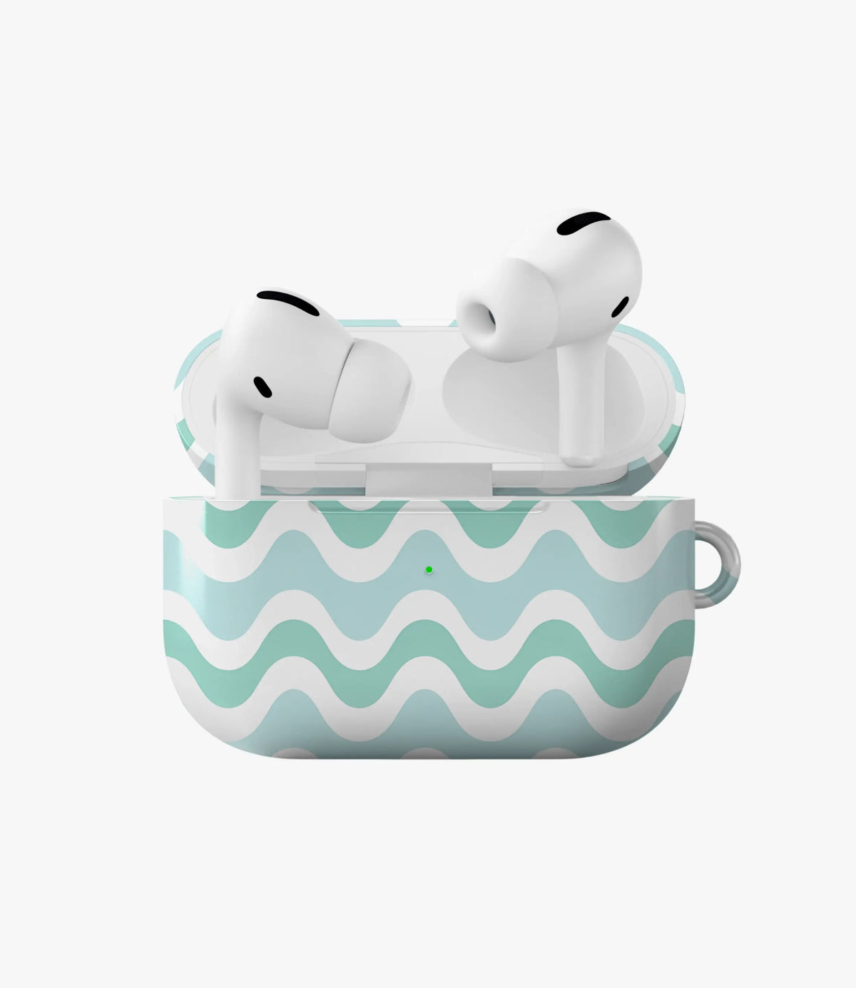 Minty Waves Glossy Airpod Case