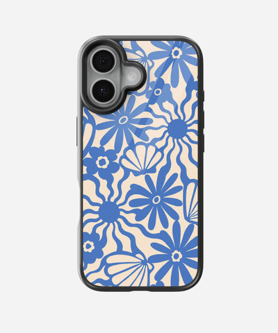 Ocean Bloom Floral Glass Case