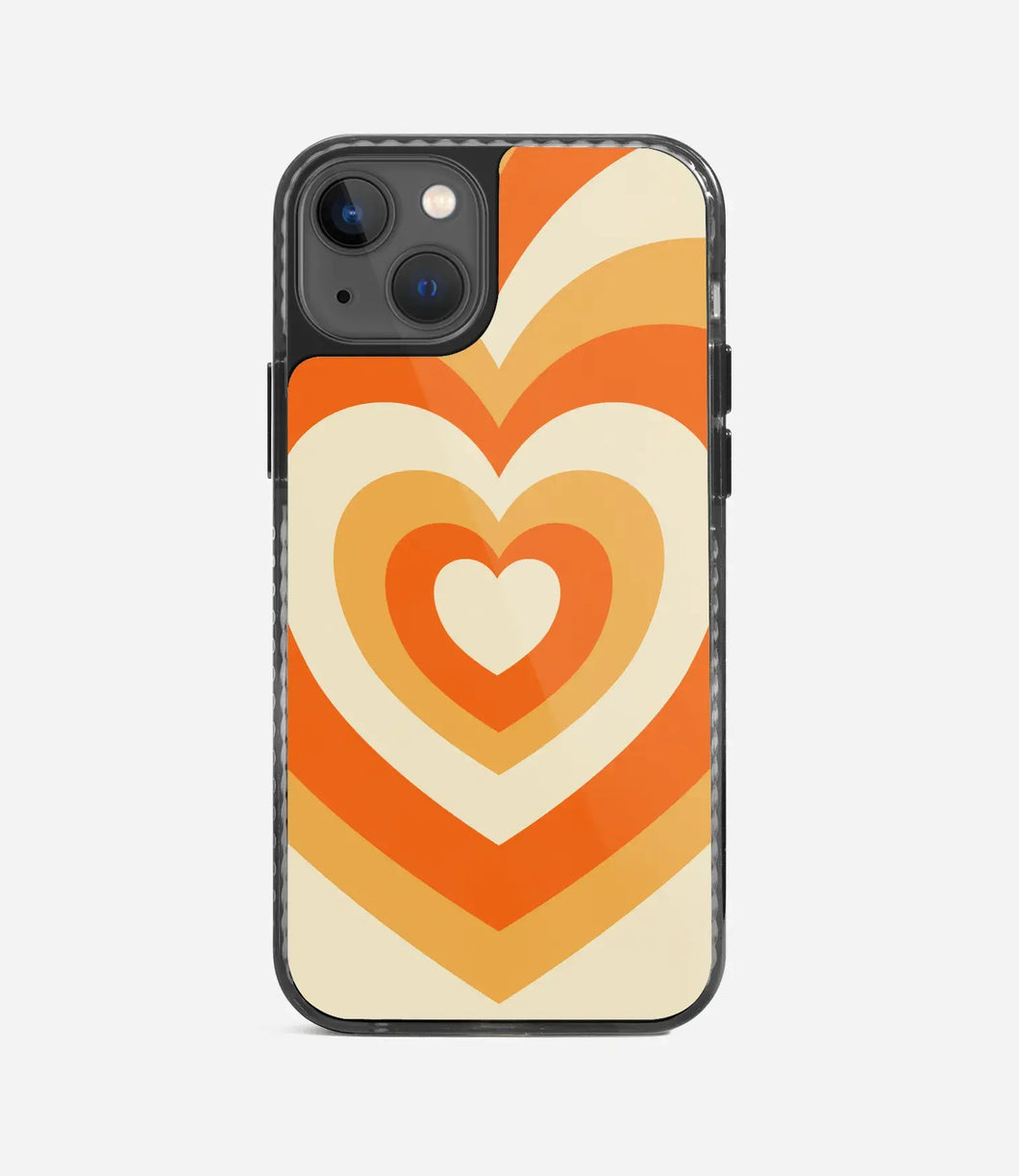 Orange Retro Hearts Y2K Stride 2.0 Phone Case
