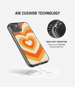 Orange Retro Hearts Y2K Stride 2.0 Phone Case