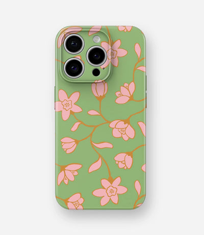 Pastel Blossom Green Glossy Hard Case
