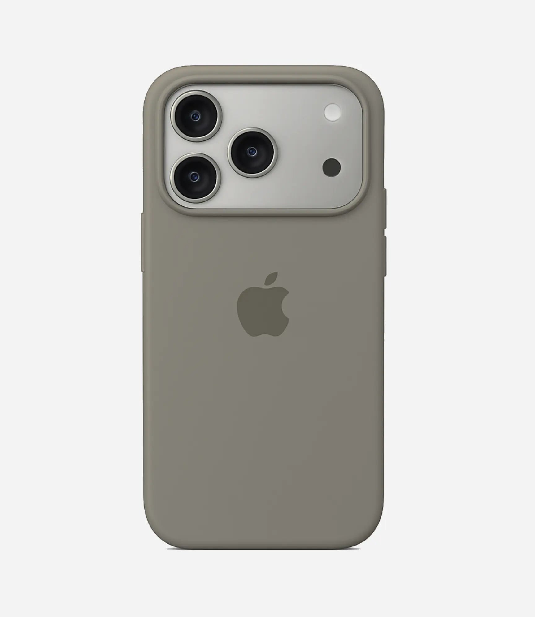 Solid Pebble Grey Soft Silicone iPhone Case