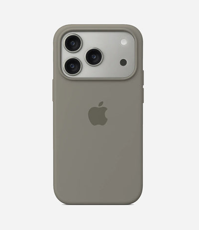Solid Pebble Grey Soft Silicone iPhone Case