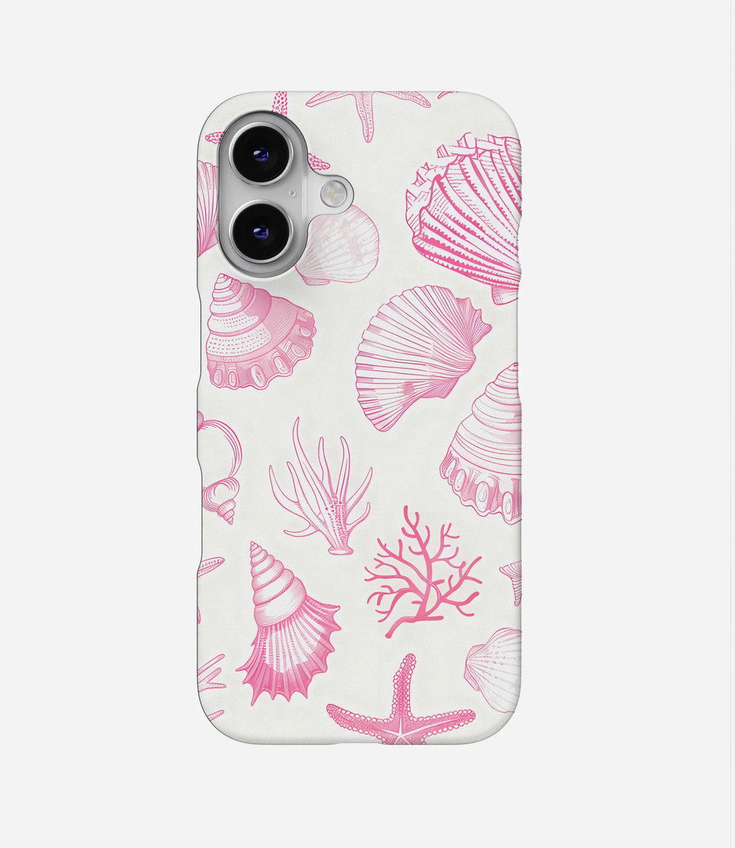 Pink Coastal Sketch Hard Case