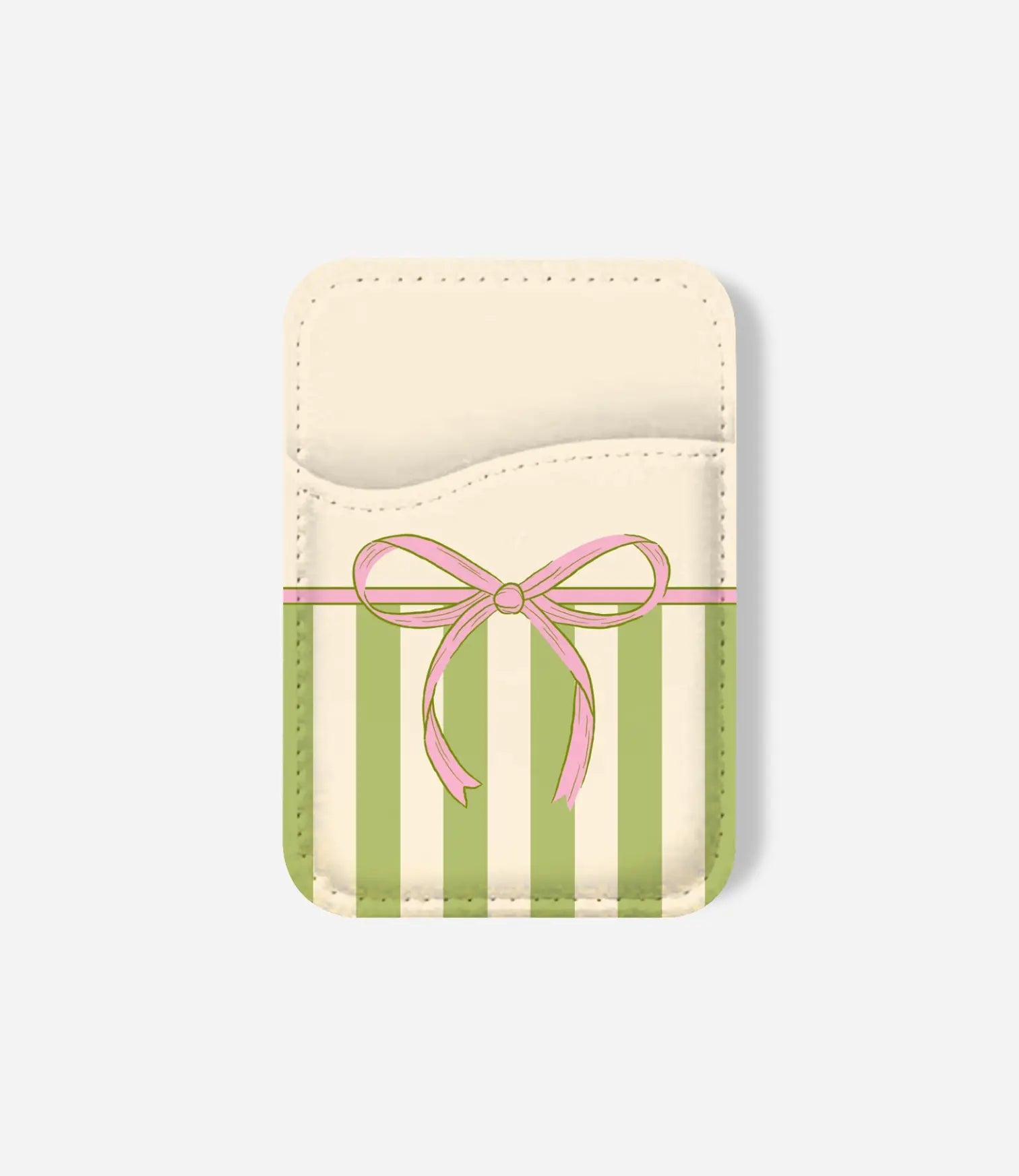Pistachio Ribbon Stripe Phone Wallet