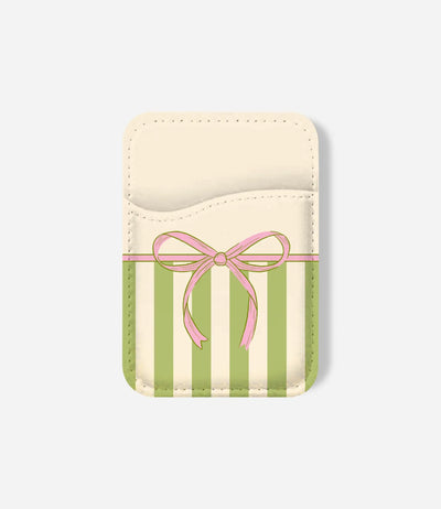 Pistachio Ribbon Stripe Phone Wallet