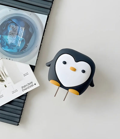 Black Pretty Penguin Charger Case & Cable Protector (18W/20W)