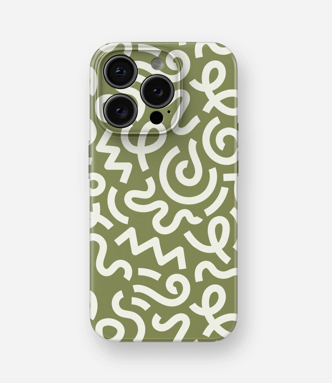 Sage Scribbles Glossy Hard Case