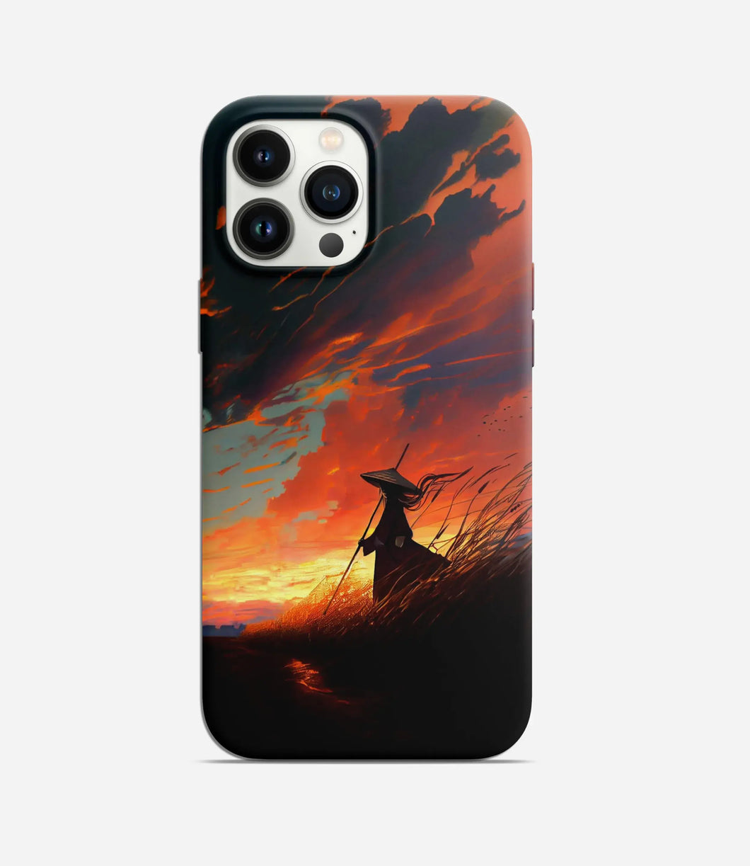 Silhouette Samurai Phone Case