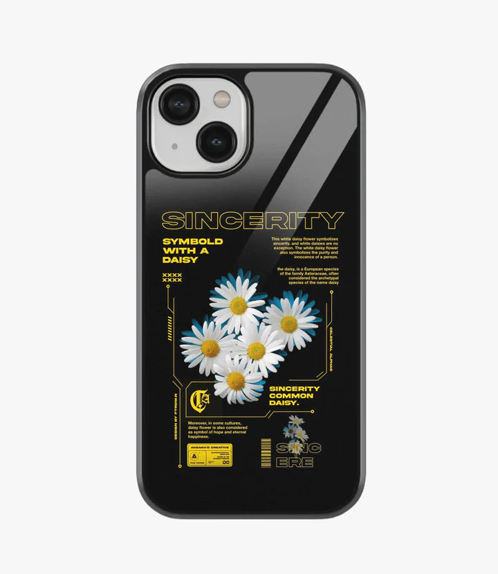 Sincerity Symbol Glass Case for iPhone 15