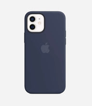Load image into Gallery viewer, Solid Deep Navy Soft Silicone iPhone Case
