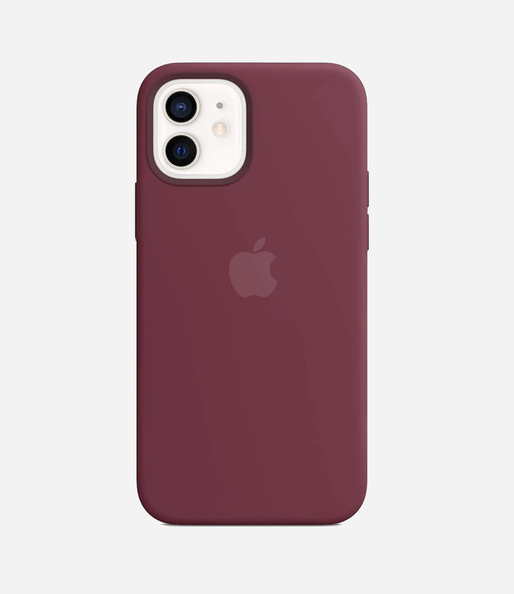 Solid Wine Soft Silicone iPhone Case