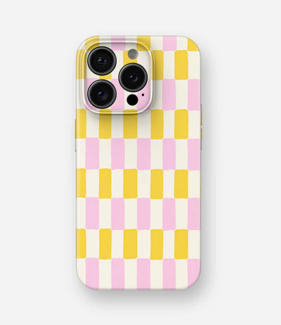 Strawberry Lemon Checkers Glossy Hard Case