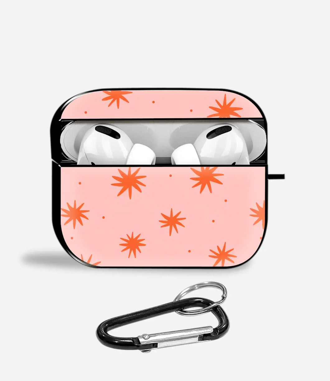 Sunburst Peach Aipods Glass Case