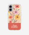 Sunset Meadow Custom Name Silicone Transparent Case