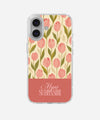 Tulip Charm Custom Name Silicone Case