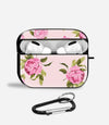 Vintage Peony Aipods Glass Case