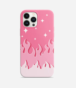 Y2K Fireburst Pink Flame Phone Case