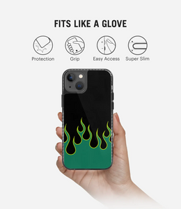 Green Flames Y2K Stride 2.0 Phone Case