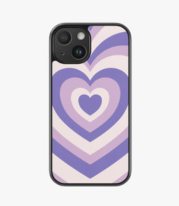 Y2K Pastel Purple Retro Hearts Hybrid Matte Case